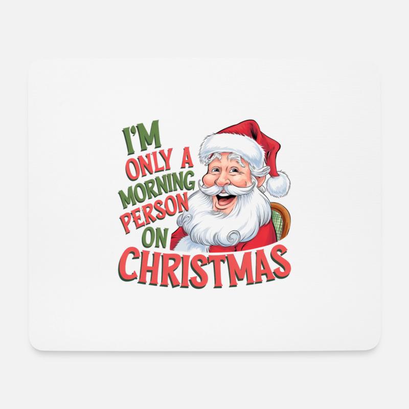 Festliches Weihnachtsmann-Zitat-Design für Weihnachtskleidung - Mousepad (Querformat) - Weiß