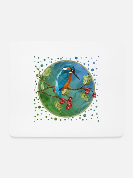 Bunter Vogel - Mousepad (Querformat) - Weiß