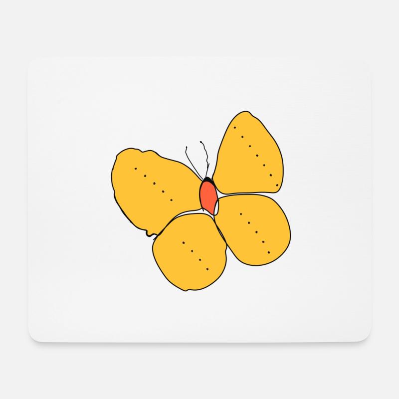 Ein Gelber Schmetterling - Mousepad (Querformat) - Weiß