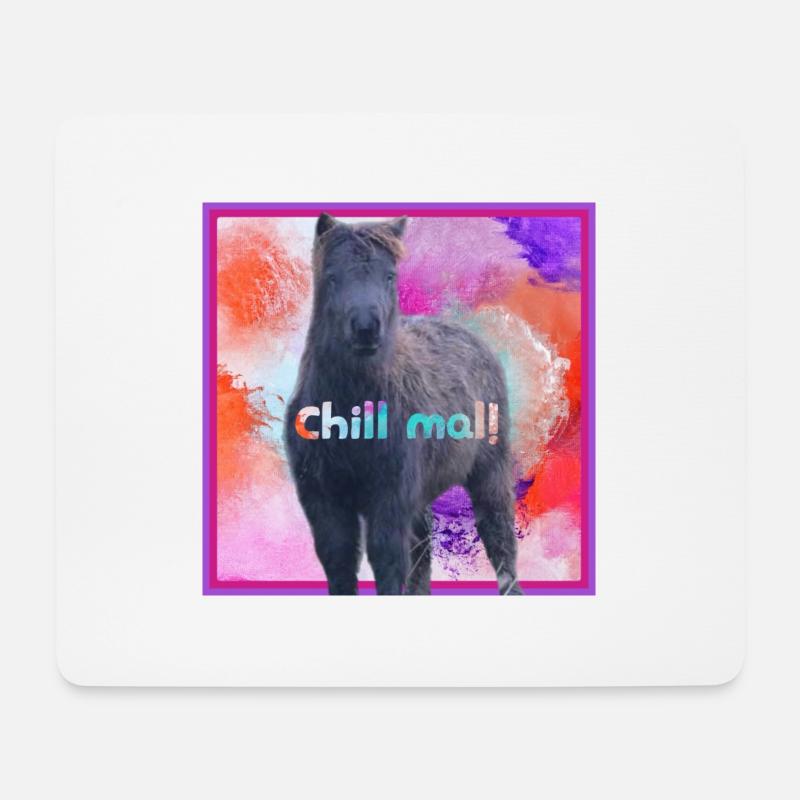 Indie chillt - Mousepad (Querformat) - Weiß