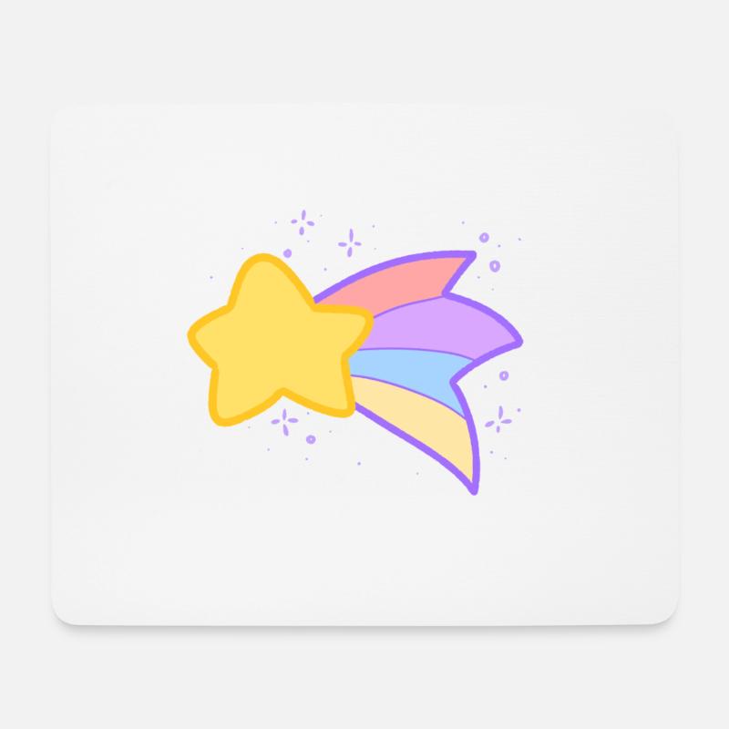 Shooting Star - Mousepad (Querformat) - Weiß