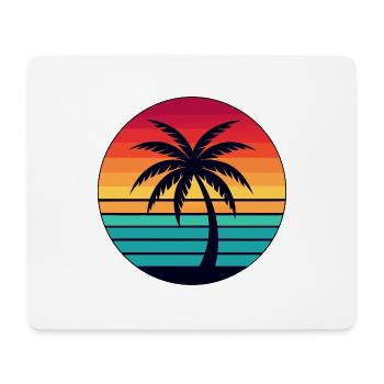Palm Sunrise2 - Tapis de souris (format paysage) - blanc - Devant
