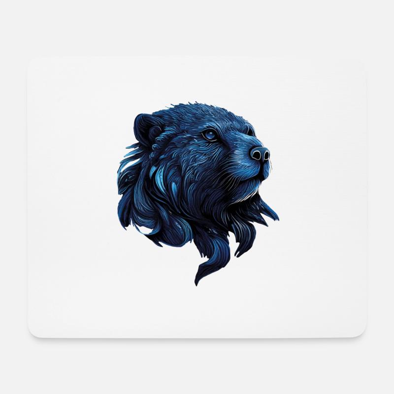 Design "Frostwächter der Schatten" - Mousepad (Querformat) - Weiß