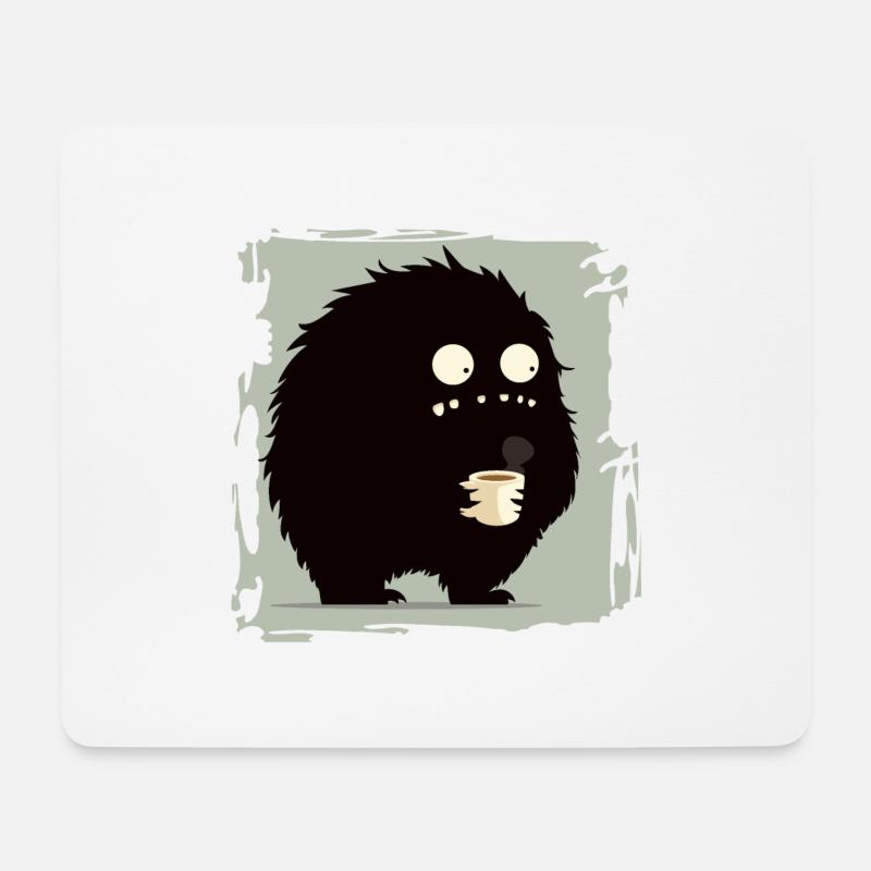 Monster - Mousepad (Querformat) - Weiß