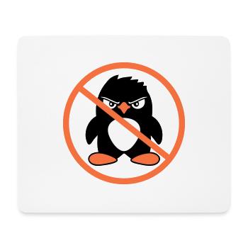 Böse Pinguine Verboten Bereich Schild Hinweis Cool - Mousepad (Querformat) - Weiß - Vorne
