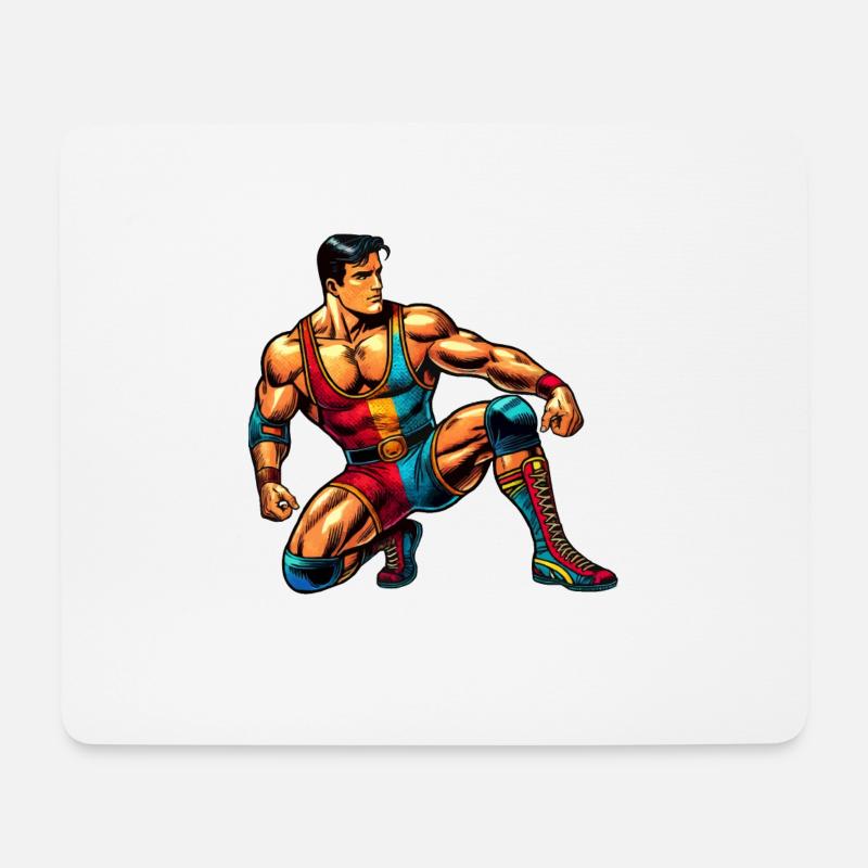 Wrestling - Mousepad (Querformat) - Weiß