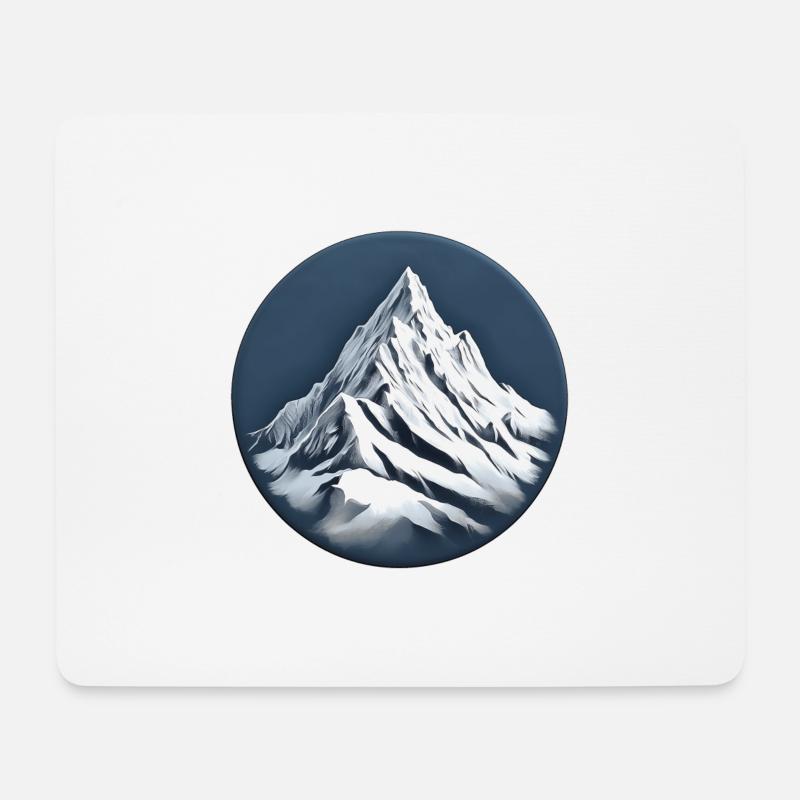 Das Matterhorn der Schweizer Alpen, das Wahrzeichen der Berge - Mousepad (Querformat) - Weiß