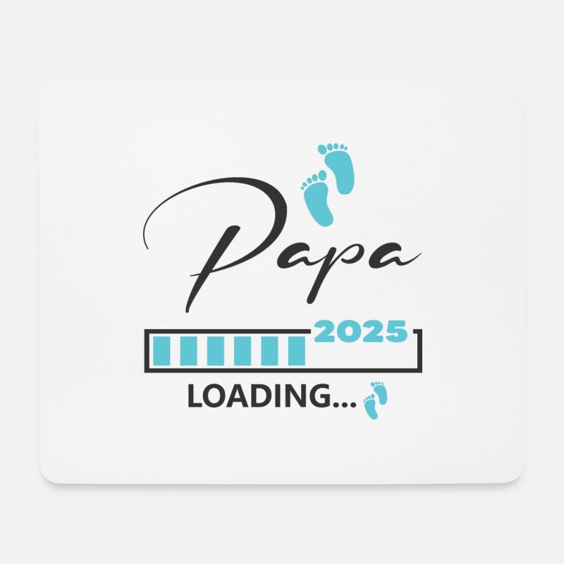 Papa 2025 loading - Mousepad (Querformat) - Weiß