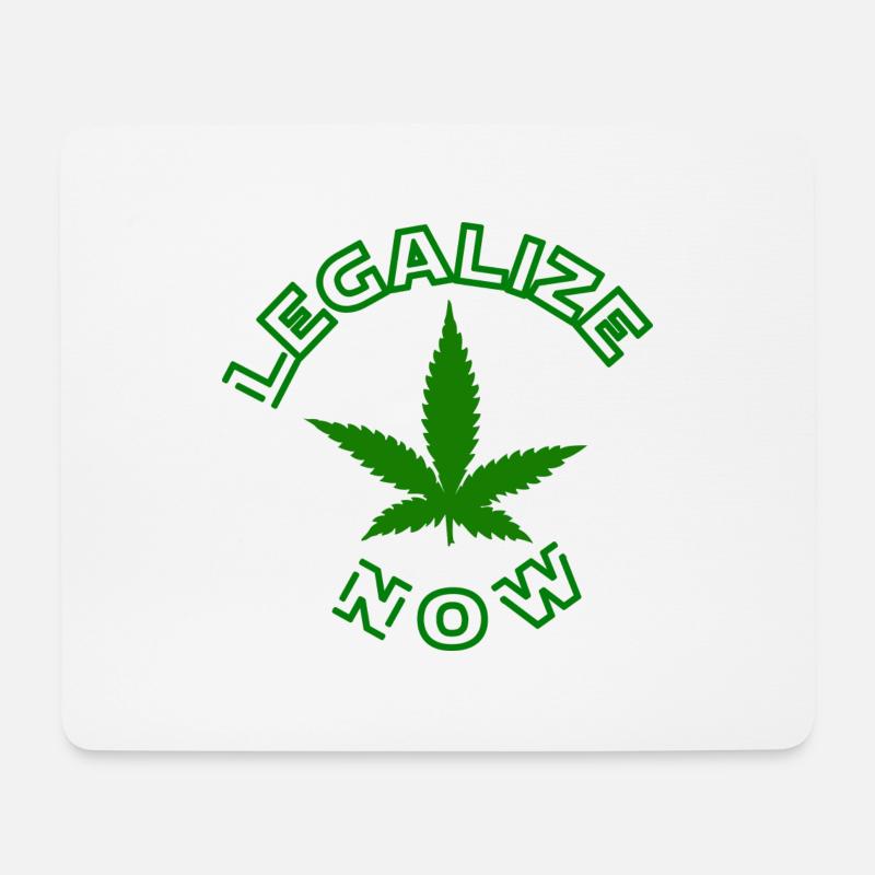 Legalize Now - Mousepad (Querformat) - Weiß
