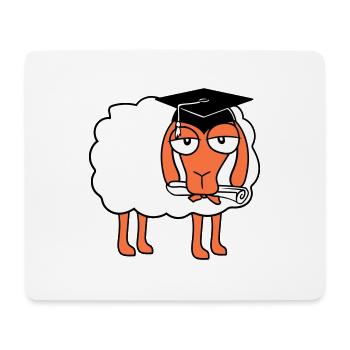 Mouton École Certificat Diplôme Universitaire Abi Étudiants - Tapis de souris (format paysage) - blanc - Devant