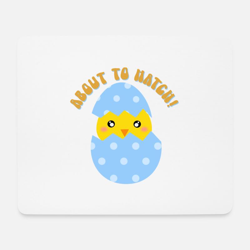 Kurz vor dem Schlüpfen von Boy - Mousepad (Querformat) - Weiß