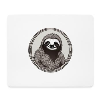 Sloth sleepy head lazy chilling pubertal sleep - Mouse Pad (horizontal) - white - Front