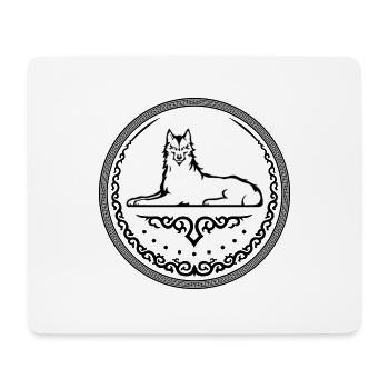 Ichkerischer Wolf - Mousepad (Querformat) - Weiß - Vorne