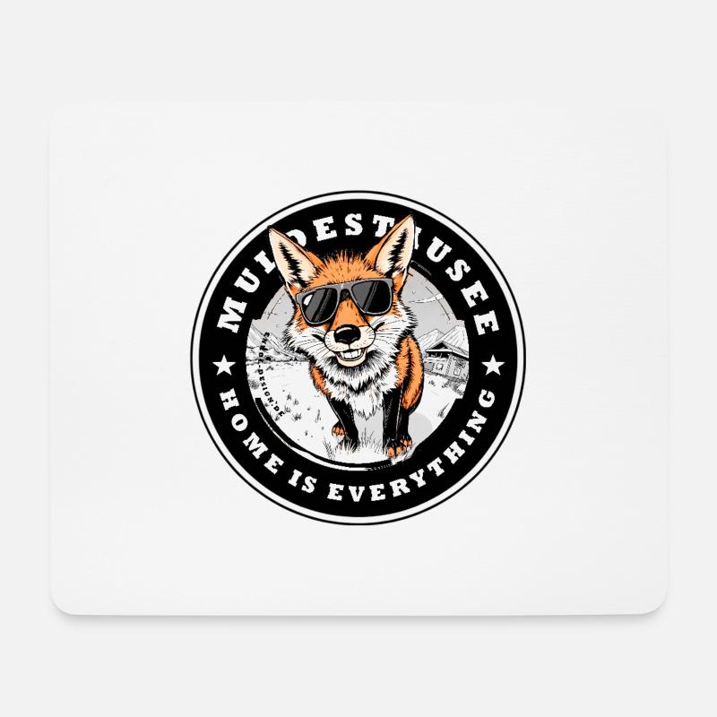 Muldesausee Fuchs – EnrolDesign Edition - Mousepad (Querformat) - Weiß