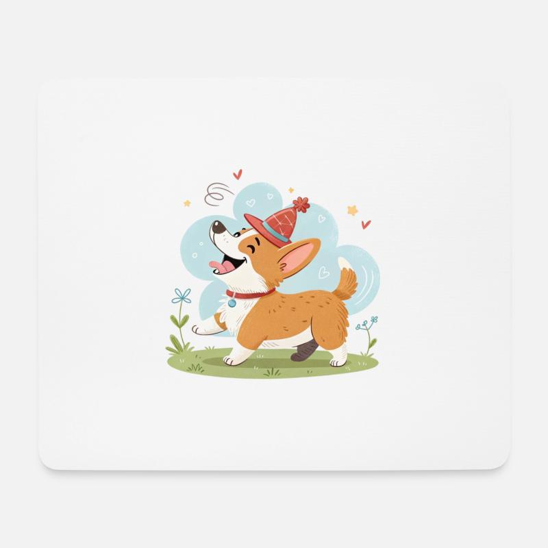 Cute dog - Mousepad (Querformat) - Weiß
