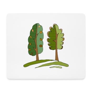 Baum - Mousepad (Querformat) - Weiß - Vorne