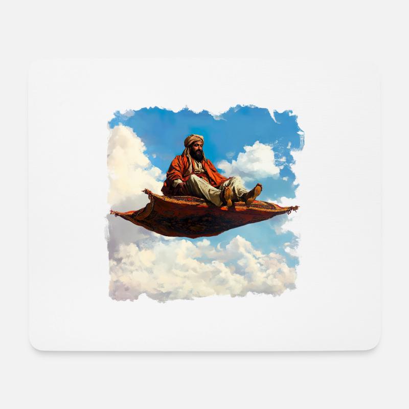 Der fliegende Teppich ist ein Symbol für Freiheit - Mousepad (Querformat) - Weiß