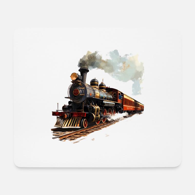 Dampflokomotiven wecken Kindheitserinnerungen - Mousepad (Querformat) - Weiß
