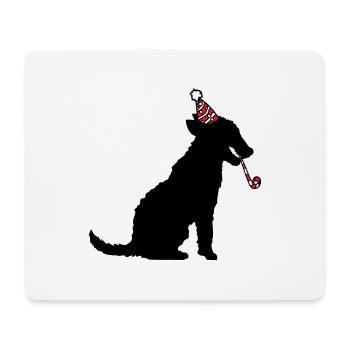 Dog Birthday New Year's Eve Party Hat Celebrate Toad - Mouse Pad (horizontal) - white - Front