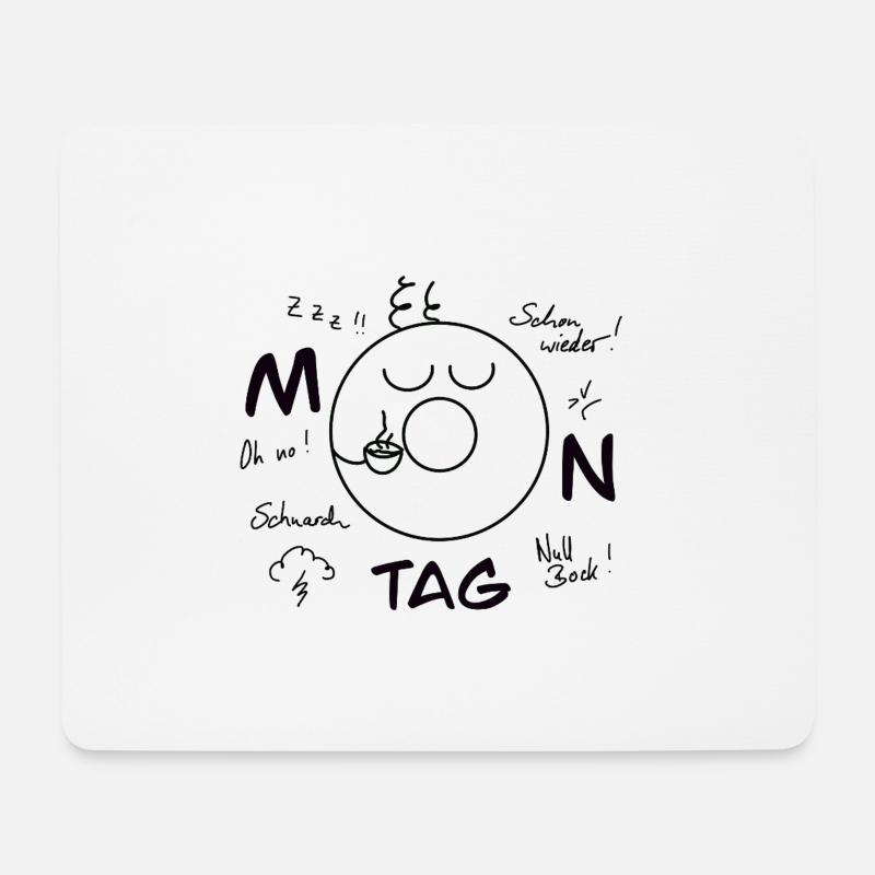 Montag Blues - Mousepad (Querformat) - Weiß