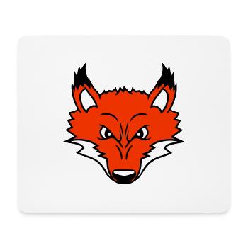 Renard, Mauvais œil, Dangereux, Renard roux, Animal sauvage - Tapis de souris (format paysage) - blanc - Devant