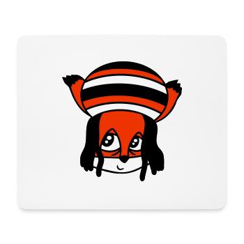 Fuchs Raggae Jamaika Hut Rasta Locken Chill Mütze - Mousepad (Querformat) - Weiß - Vorne