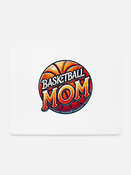 Basketball Mom Mamma - Mousepad (Querformat) - Weiß
