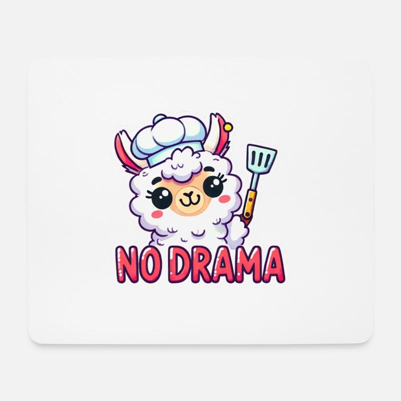 No drama für Köche - Mousepad (Querformat) - Weiß