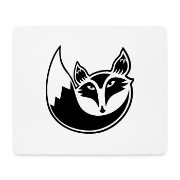 Renard roux Forêt sauvage Animal Cool Logo Icône - Tapis de souris (format paysage) - blanc - Devant
