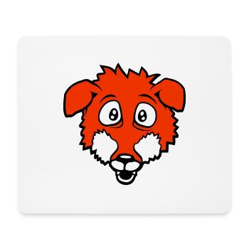 Fuchs Große Augen Erschrocken Glücklich Angst Cool - Mousepad (Querformat) - Weiß - Vorne