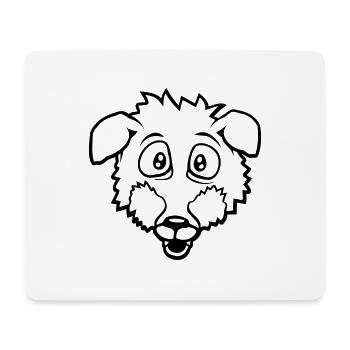 Fuchs Große Augen Erschrocken Glücklich Angst Cool - Mousepad (Querformat) - Weiß - Vorne