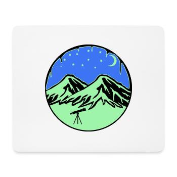 Starry Sky Mountains Telescope - Mouse Pad (horizontal) - white - Front