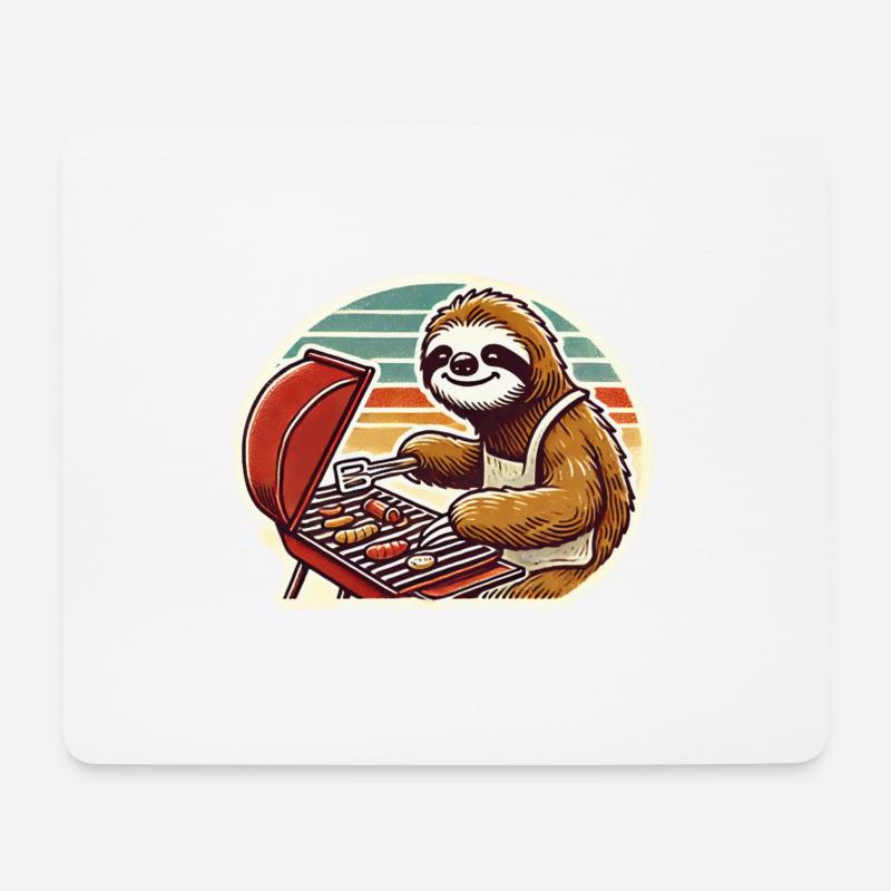 Grillmeister - Mousepad (Querformat) - Weiß