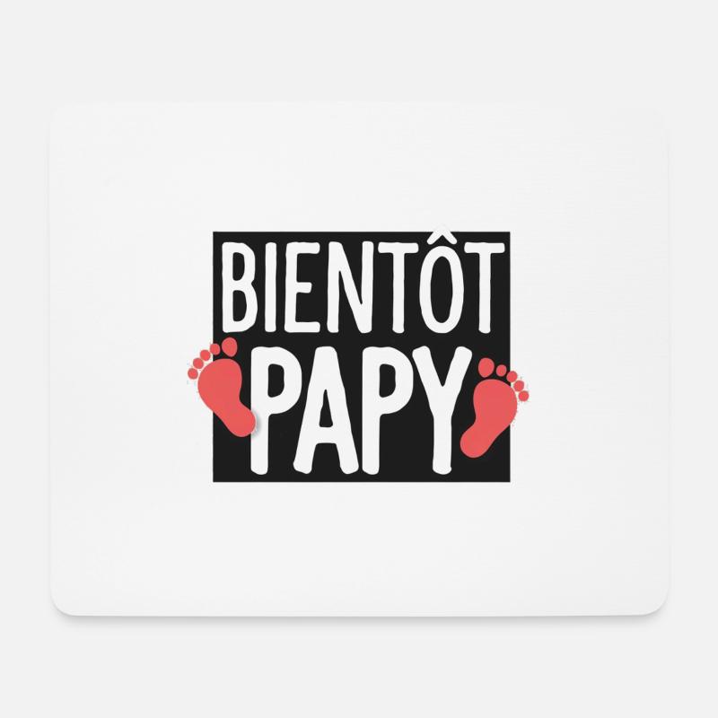 Bald Opa Geschenk Zukunft Opa - Mousepad (Querformat) - Weiß