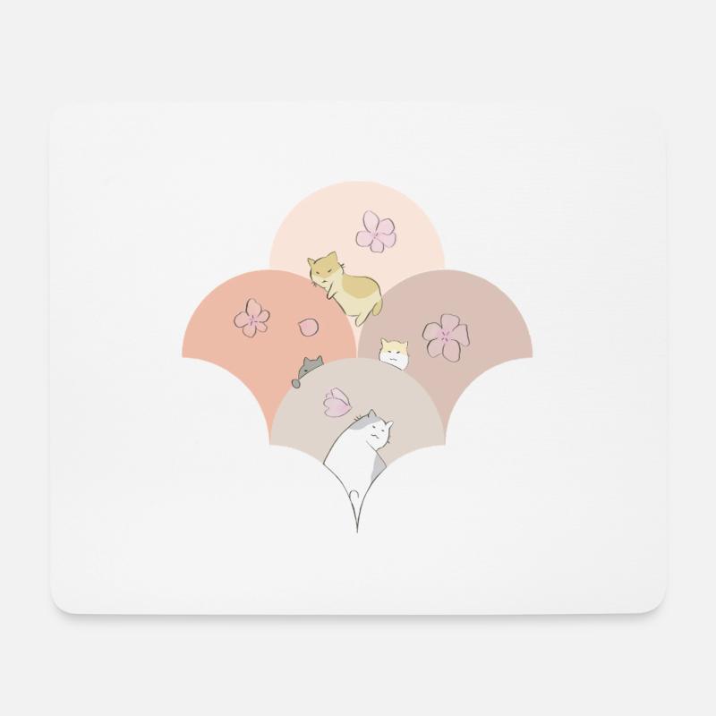 Kawaii Kätzchen - Mousepad (Querformat) - Weiß