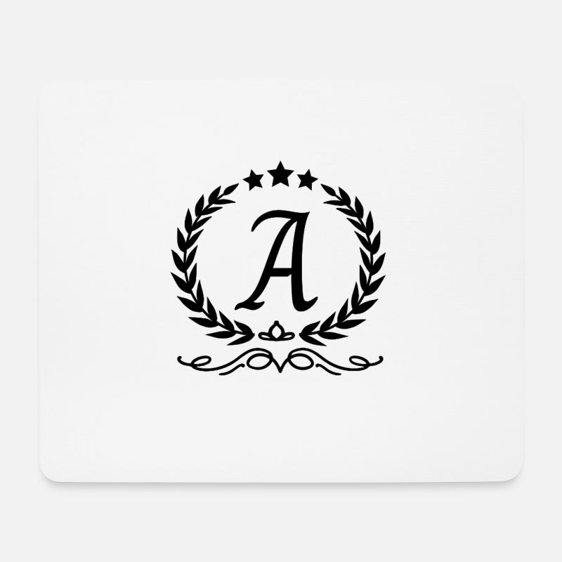Buchstabe an die Krone - Mousepad (Querformat) - Weiß