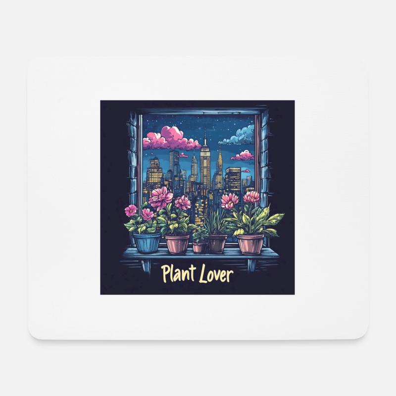 Plant lover NYC - Mousepad (Querformat) - Weiß