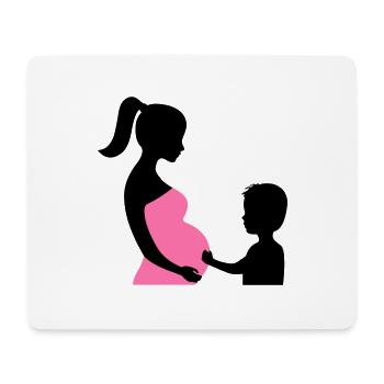 Schwanger mit Sohn - Mousepad (Querformat) - Weiß - Vorne