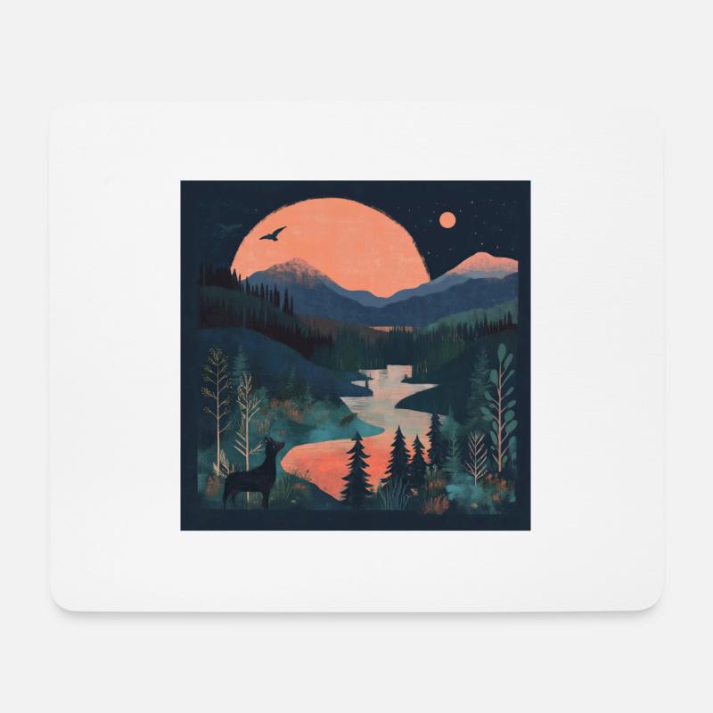 Landscape 2 - Mousepad (Querformat) - Weiß