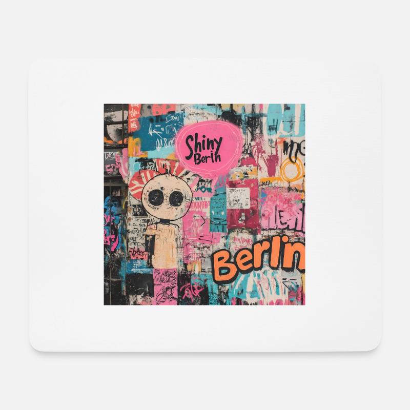 Shiny Berlin Street - Mousepad (Querformat) - Weiß
