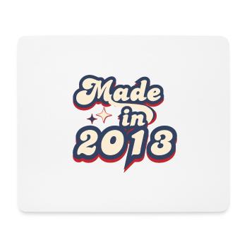 Hergestellt im Jahr 2013 retro - Mousepad (Querformat) - Weiß - Vorne