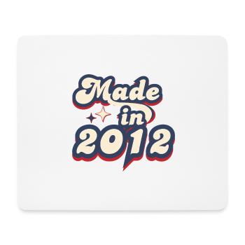 Made in 2012 retro - Mouse Pad (horizontal) - white - Front