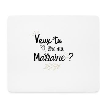 Veux tu être ma marraine - Tapis de souris (format paysage) - blanc - Devant