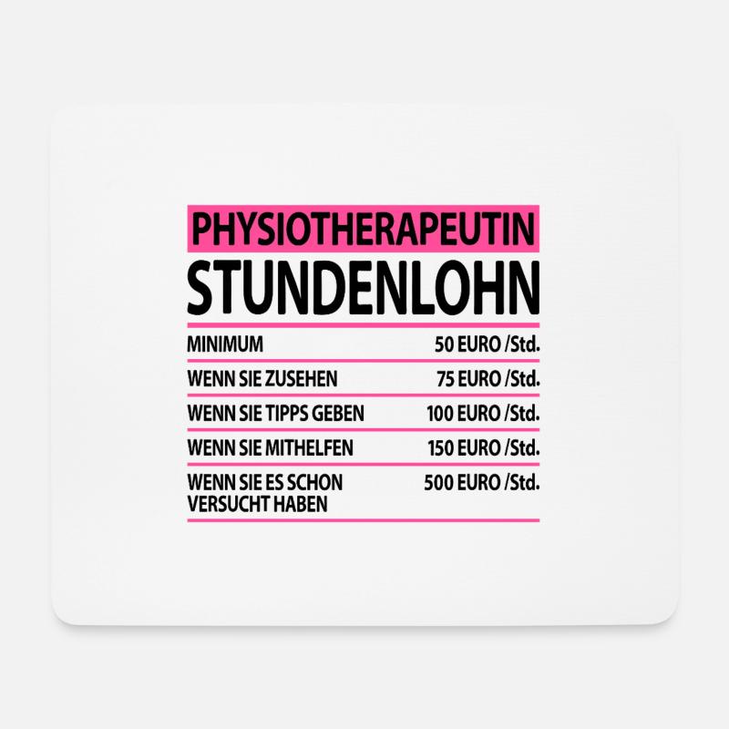 Physiotherapeutin Physiotherapie Dankeschön Sprüch - Mousepad (Querformat) - Weiß