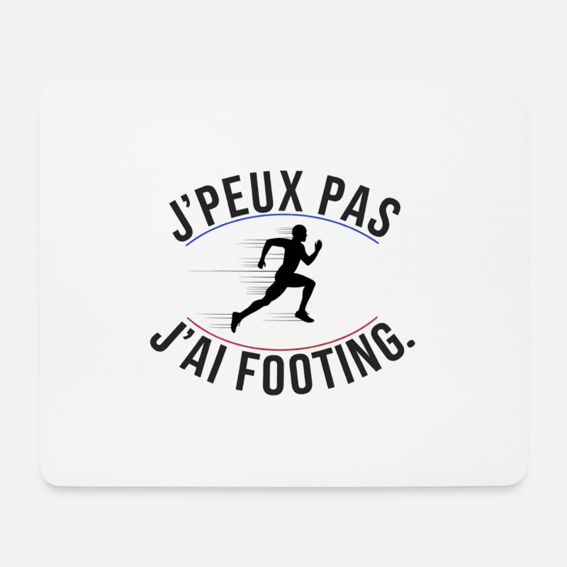 Ich kann nicht joggen, ich kann nicht joggen - Mousepad (Querformat) - Weiß