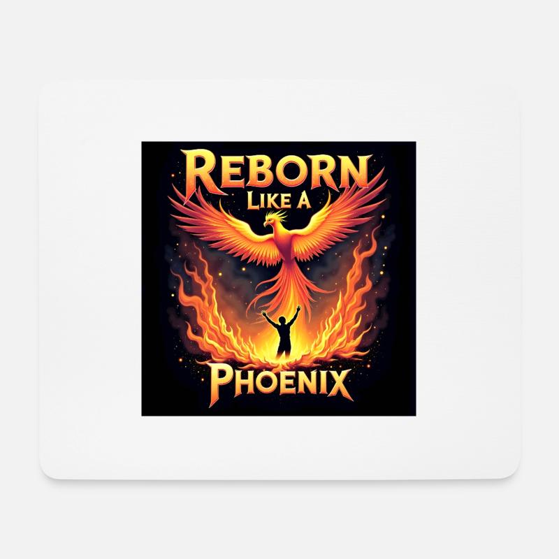 Reborn Like A Phoenix - Mousepad (Querformat) - Weiß