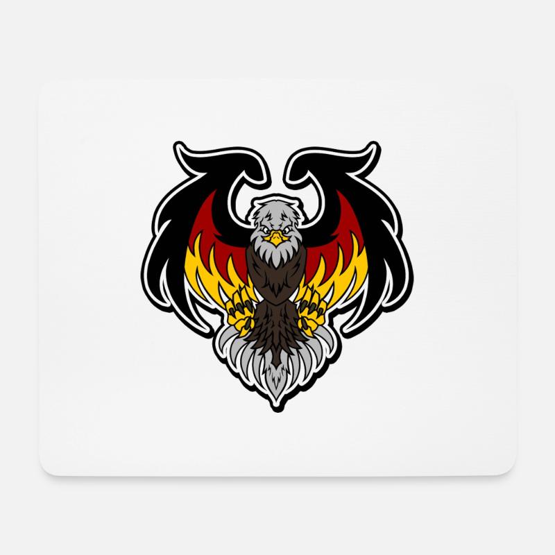 Adler - Mousepad (Querformat) - Weiß