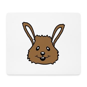 Hase Kaninchen Häschen Cartoon Kleintier niedlich - Mousepad (Querformat) - Weiß - Vorne