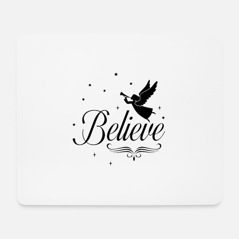 Believe - Mousepad (Querformat) - Weiß