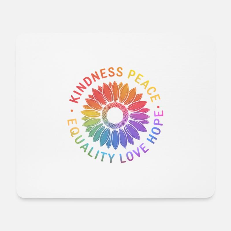 Sonnenblume Gay Pride Month Regenbogen LGBT LGBTQ+ - Mousepad (Querformat) - Weiß